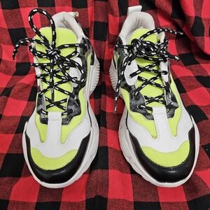 Steve Madden Lime Green and Black Sneakers